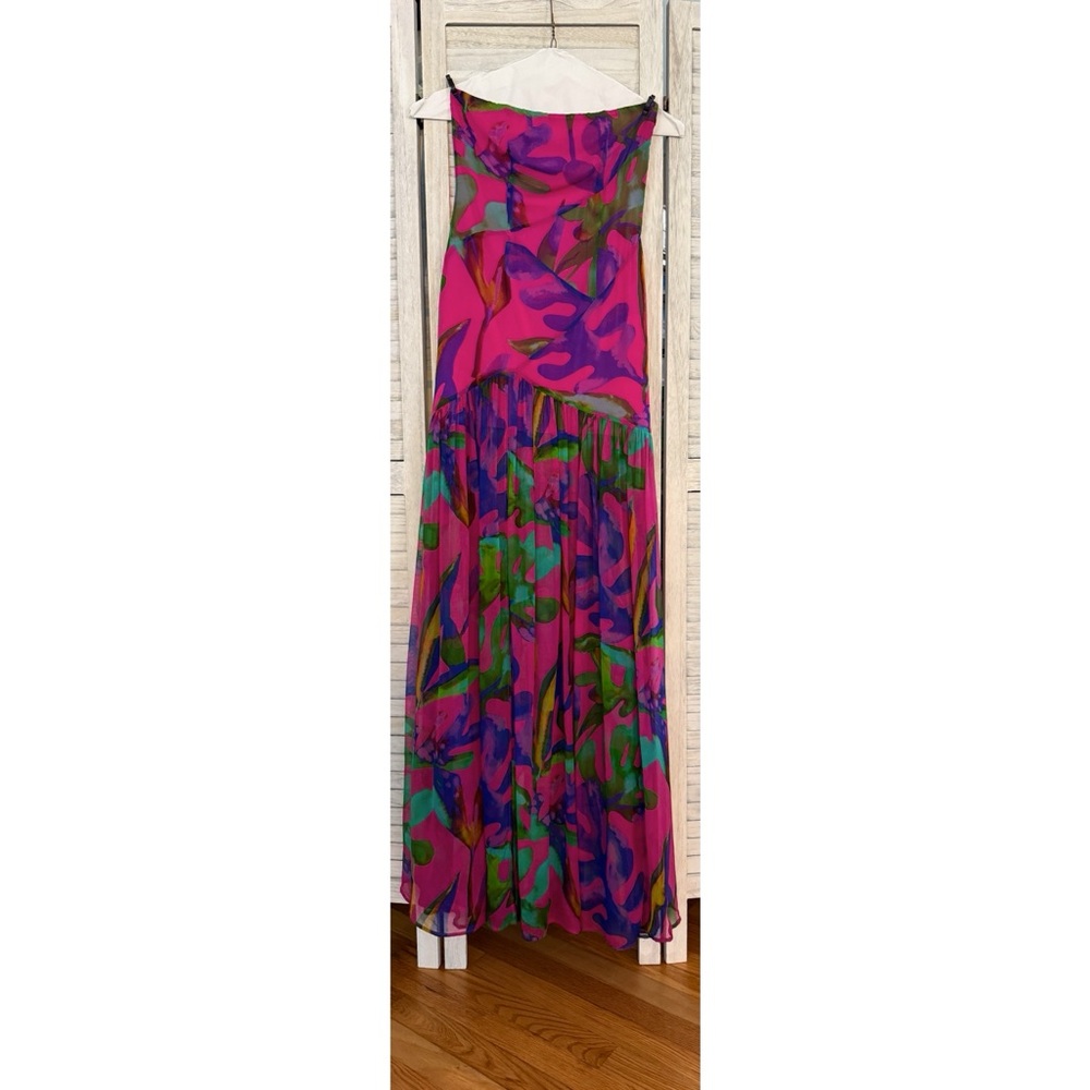 Retrofete - Nicole Dress in Tropical Leaf - size XS - Picture 4 of 5